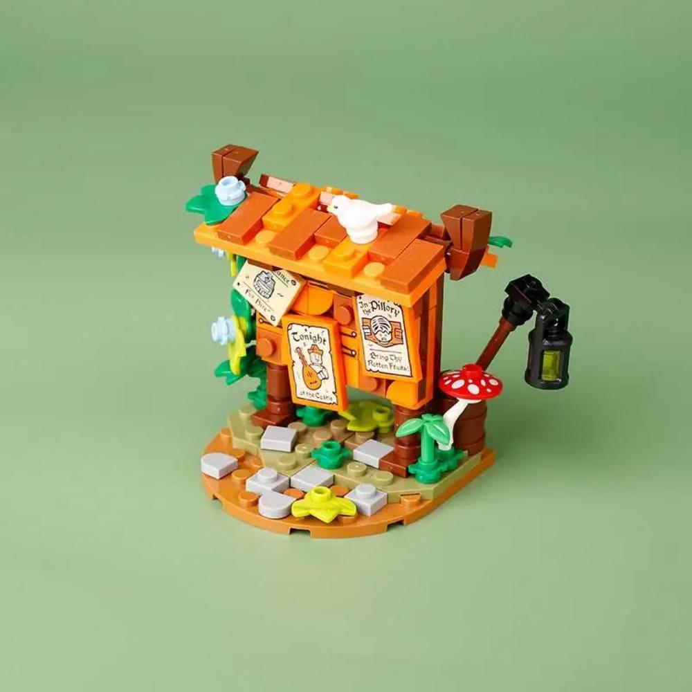 MOC Medieval Building Blocks Set Accessories Smithy Bedroom Table Bar Furniture Kitchen Assembly Boy Toy Mini Bricks K027 DIY