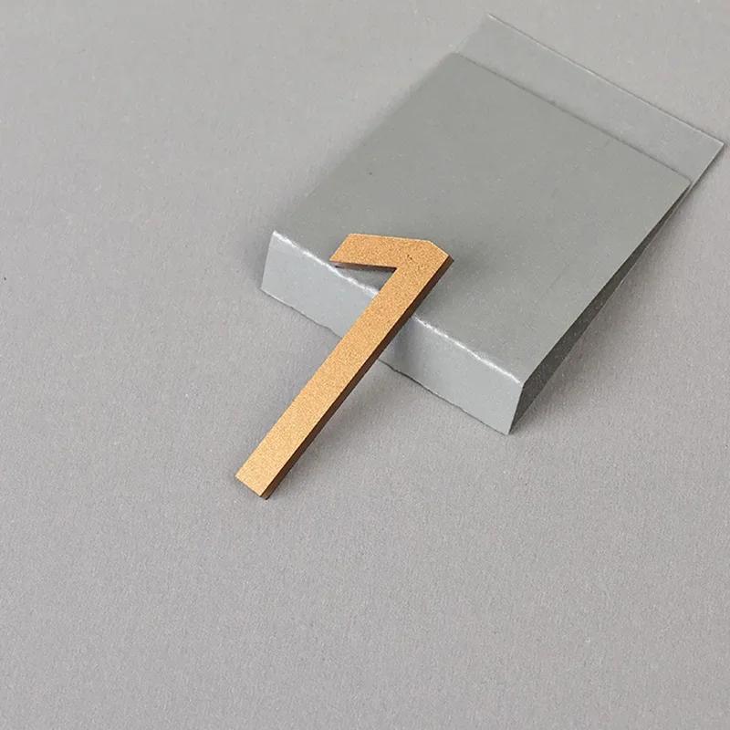 0-9 Ziffern Hausnummer Aufkleber 3D Selbstklebend Türschild Außen Briefkasten Hotel Apartment Zimmer Adressschild Heimdeko