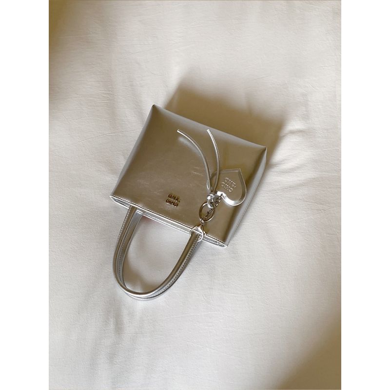 

South Style Chio2nd Cowhide Romantic Work Tote Bag Silver(In stock)