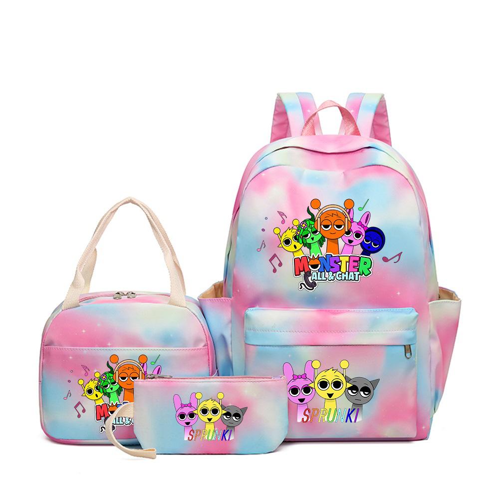 Rhythm Box Student School Bag Children's Backpack Backpack Three-piece Set
