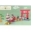Decole Corporation concombre Manpuku Maneki Neko (Lucky Cat) with Felt Mat Size: Approx. W3.4 D3 H5.