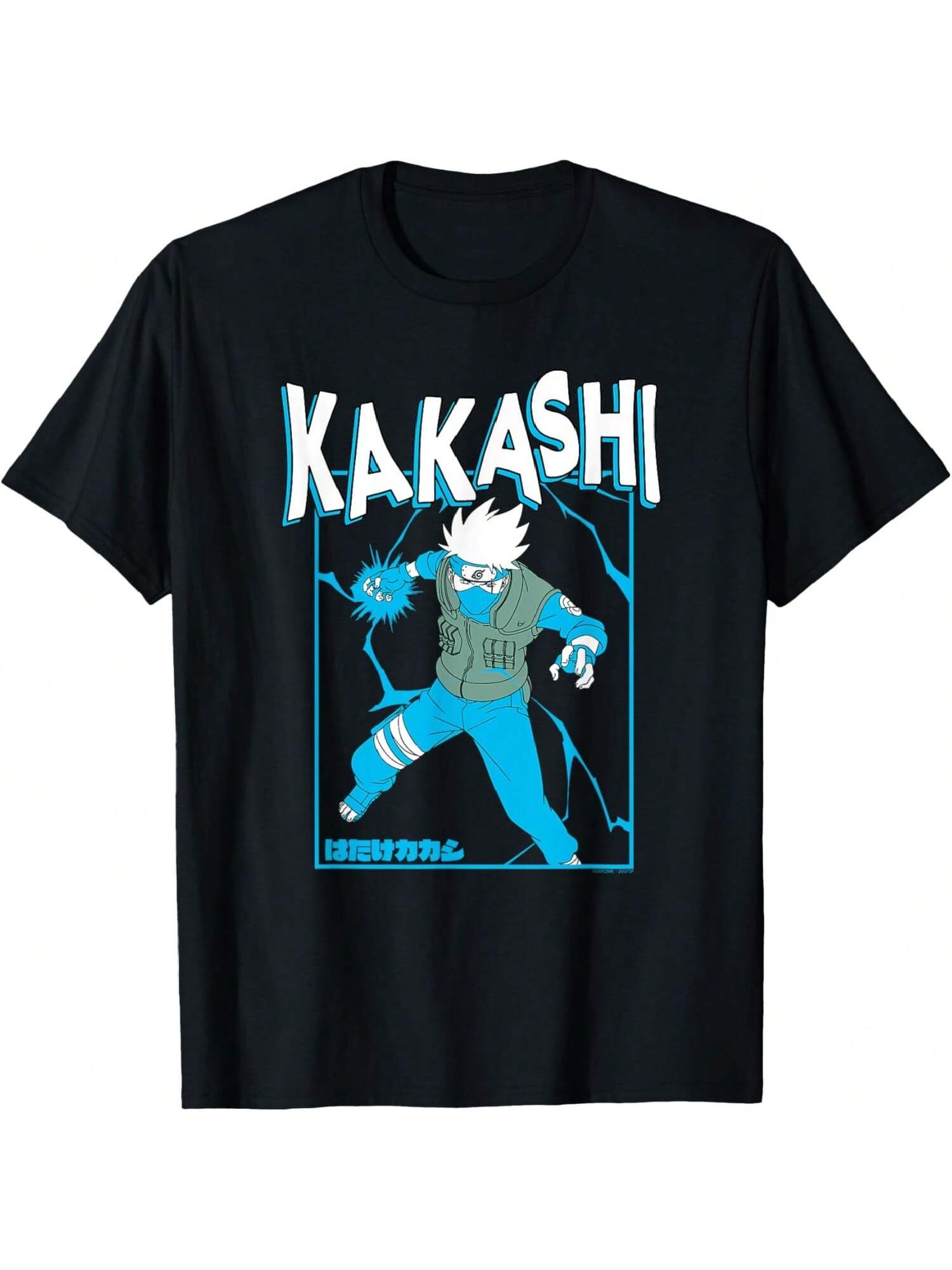 Narutos Shippuden Kakashi Chidori Lightning Sketch Anime T-Shirt S разноцветный