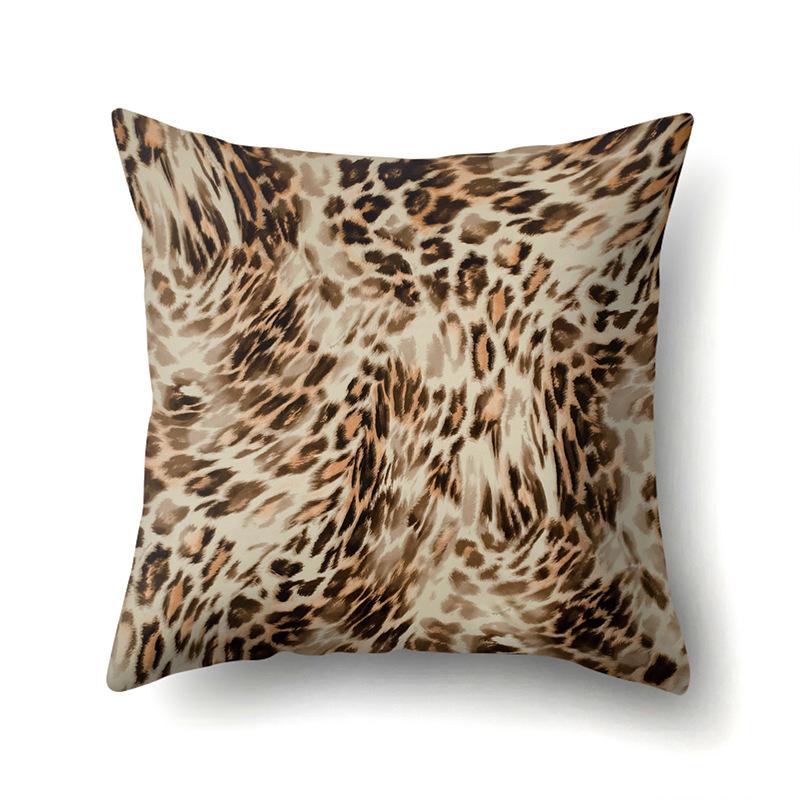Motif Léopard Nordique Moderne Abstrait Taie d'Oreiller en Polyester Décoration de Voiture Maison Imprimée Taie d'Oreiller Repose-Lombaire