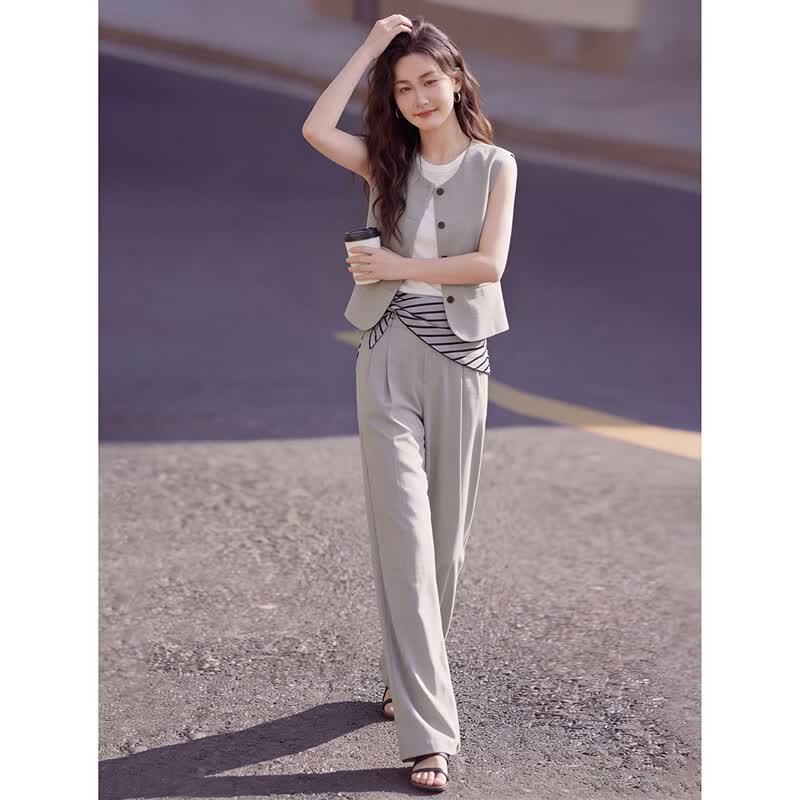 Reawakening Paradise Summer Vest & Wide-leg Pants Set
