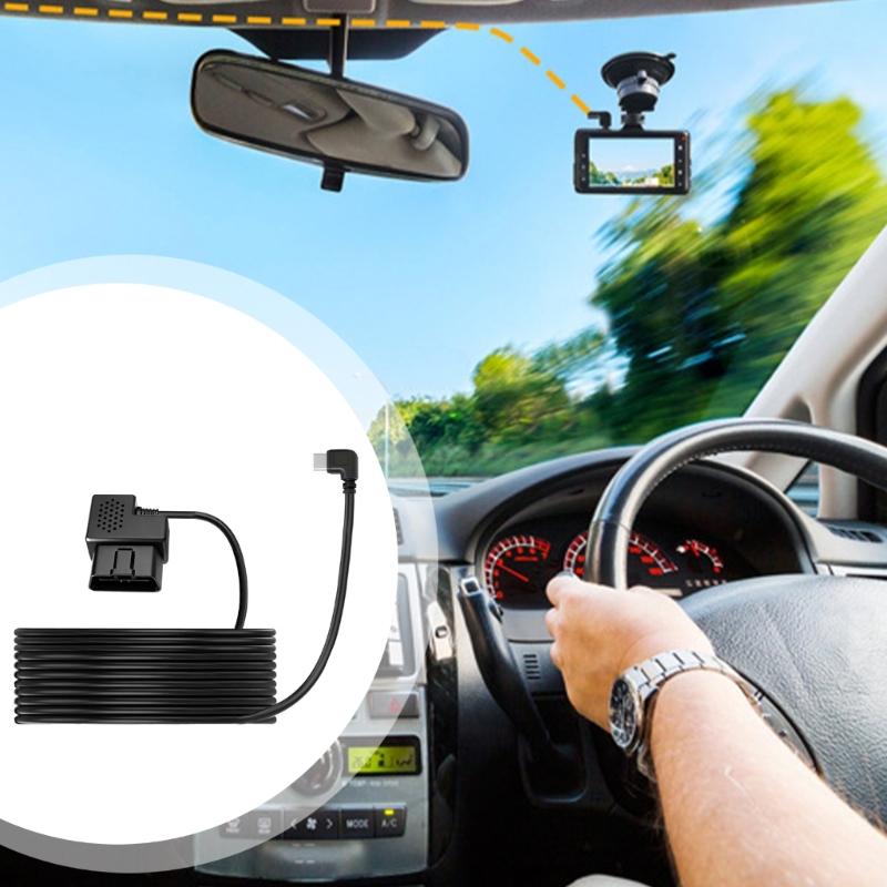 Universal Car OBD Power Cable 12V-24V To 5V Step Down Converter Stable Output For Long Distance Driving Parking