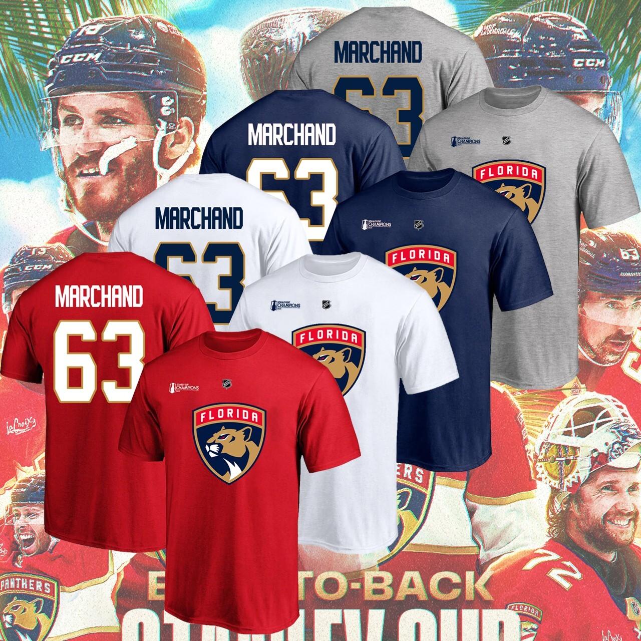 SALE 20%! #63 Marchand Brad Florida Team Panther 2026 Champs Gift Fan S