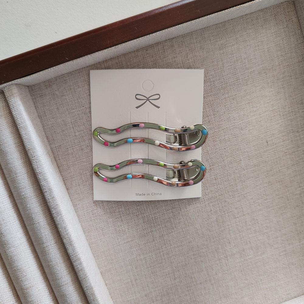 

2 шт. Модные серебристые заколки для волос из сплава, боковые зажимы для волос для женщин, девочек, детей, детский подарок, аксессуары для волос для вечеринки, головной убор, украшение