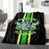 Canberra Raiders Logo Print Flannel Blanket High Quality Warm Comfortable Cover for All Seasons Perfect for Gifts Home Decor