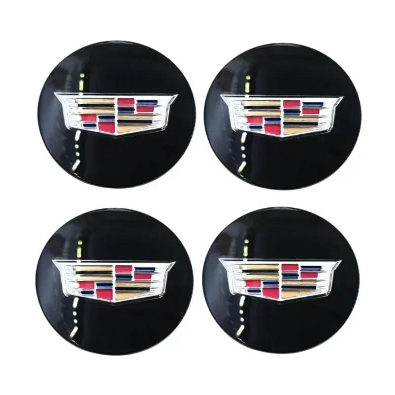 60/65MM Znaky středů kol automobilu Nálepky emblémů nábojů pro Cadillac ATS BLS CT4 CT5 CT6 CTS ESCALADE EXT SLR SLS SRX STS XT5 XT6 XTS