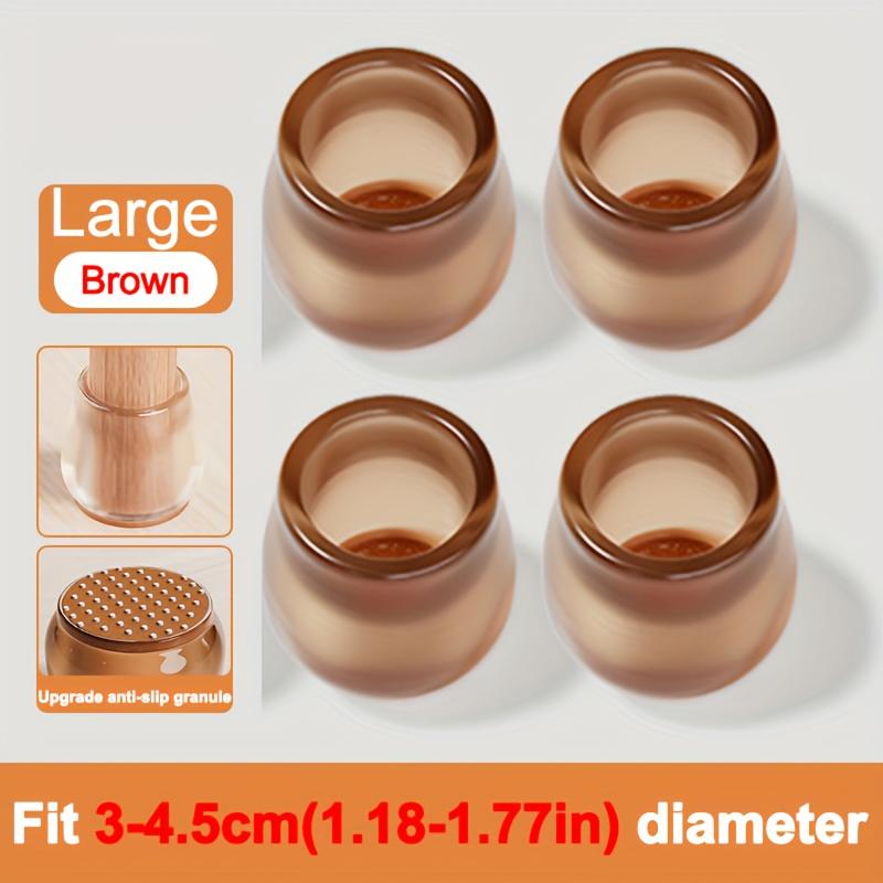 Upgrade Thick Super Wearproof Anti-Slip Granule Chair Leg Caps - Fit 0.79-1.18inch To 1.57-1.97inch Diameters and Widths - Plastic -Silent and Durable