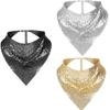 Metallic Punk Bandanas for Party Nightclub Dress Up Neck Scarf Punk Neckwear Carnivals Party Accessories Neck Scarves