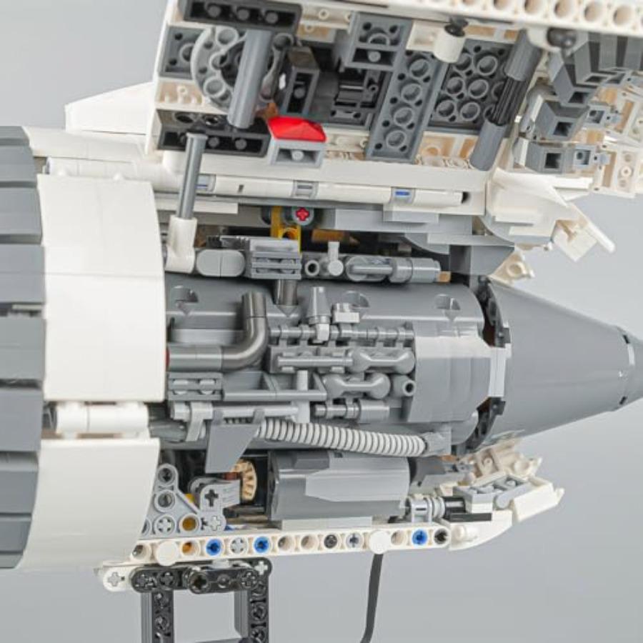 Aircraft Turbofan Turbojet Engine Model Kit That Works Build Your Own Engine for Adults MOC133571 DIY Simulation Engine Designe