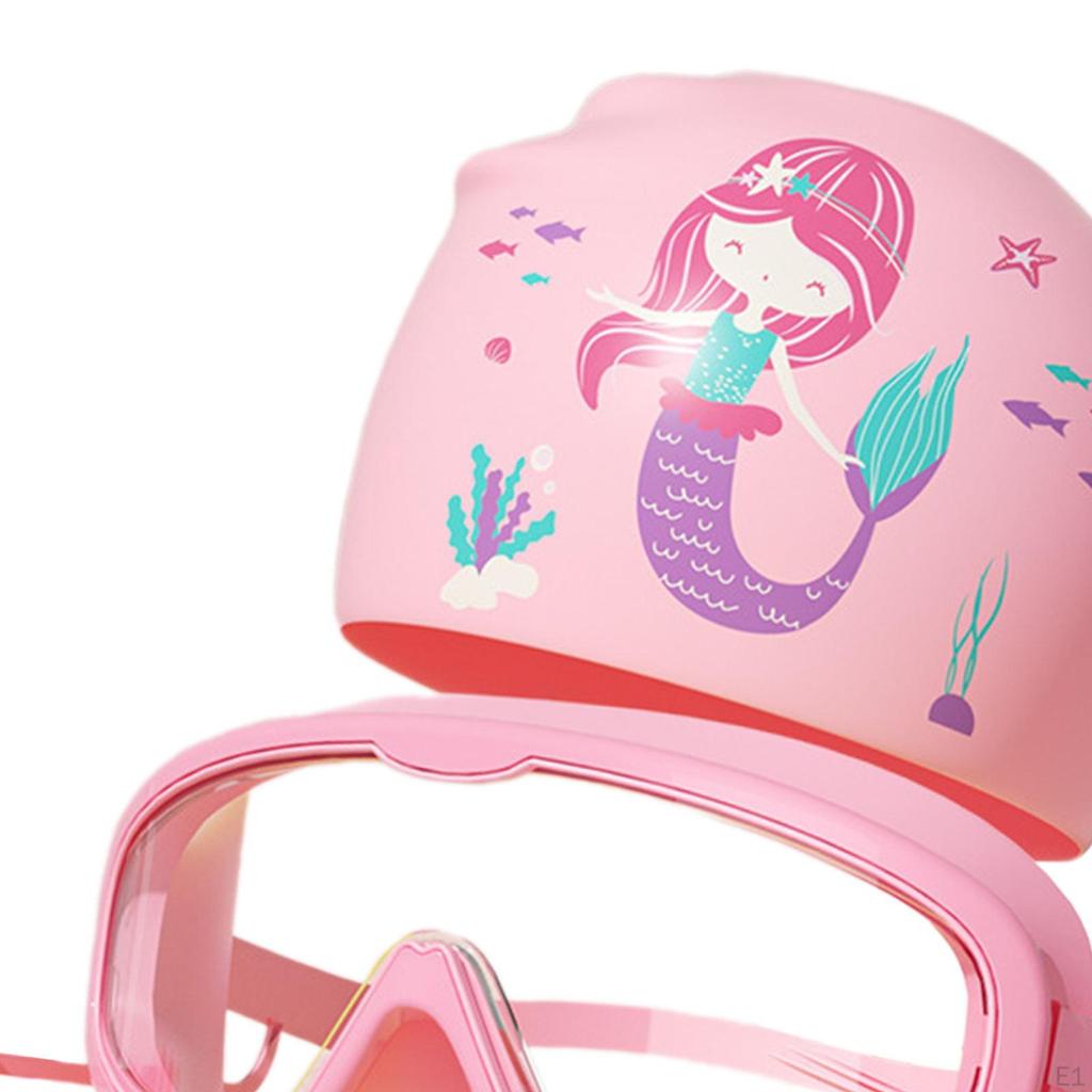 Kids Swim Goggles Swimming Cap Diving Googles Wide Vision Leakproof Glasses