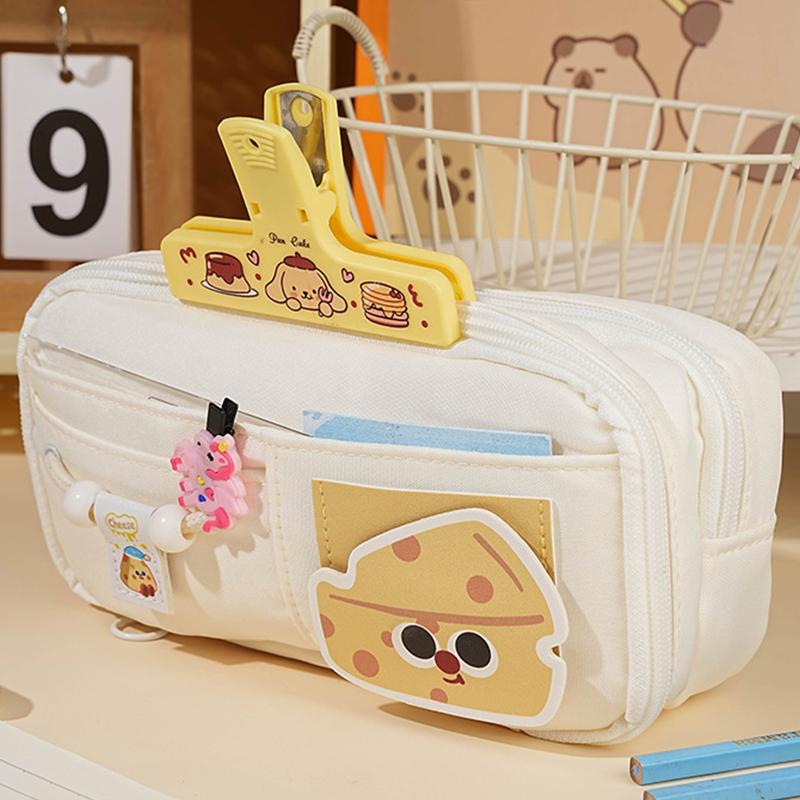 Panda Pencil Bag Green Multi-Layer Large Capacity Pensil Case Cute Cartoon Pen Holder Stationery School Supplies Gift Organizer