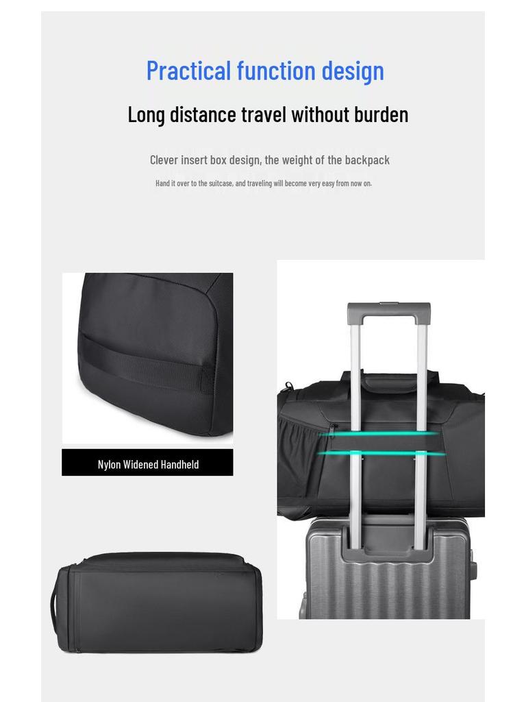 Versatile Large Capacity Travel Bag: Dry/Wet Separation, Crossbody, Handbag, Fitness & Business Backpack