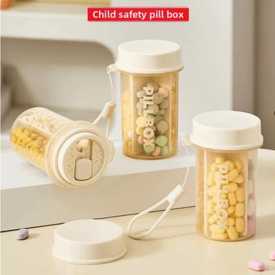 PP Pill Storage Bottle 4 Grids Pill Organizer Box New Medicine Container  Travel Use