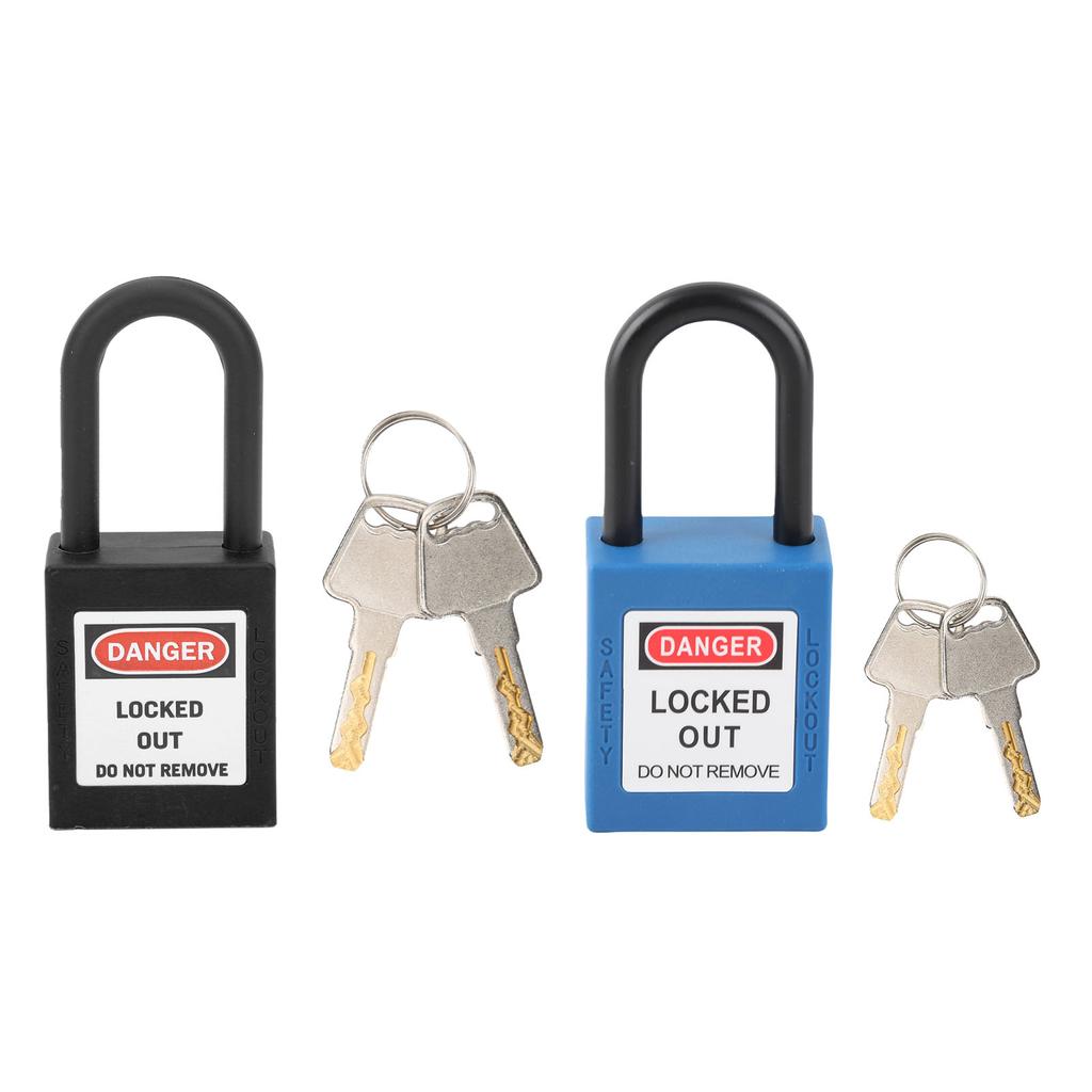 38mm Lockout Tagout Schloss Nylon Erosionsbeständig Isoliertes Sicherheitshängeschloss mit Schlüssel