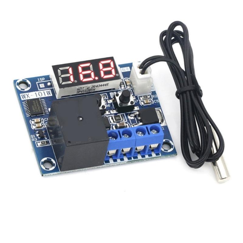 

LED Digital Display Temperature Control Switching Module Waterproof Probe Adjustable Setting Compact Design 12V Power 1