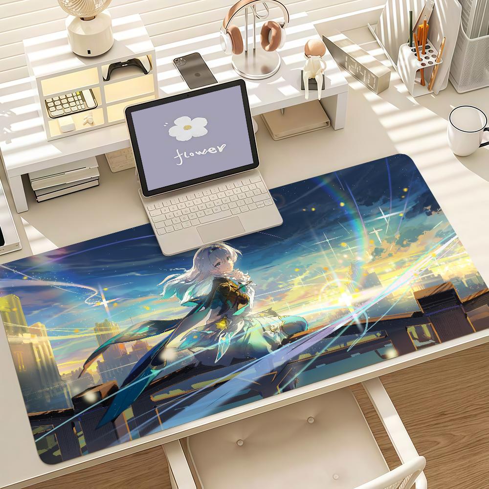 Video Game Honkai Star Firefly Mouse Pad Anti Slip Rubber Edge Locked Thickened Laptop Gaming Desk Mat
