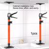 Telescopic Support Rod Lift Tool Stainless Steel for Installing Cabinets Orange 50 to 110cm