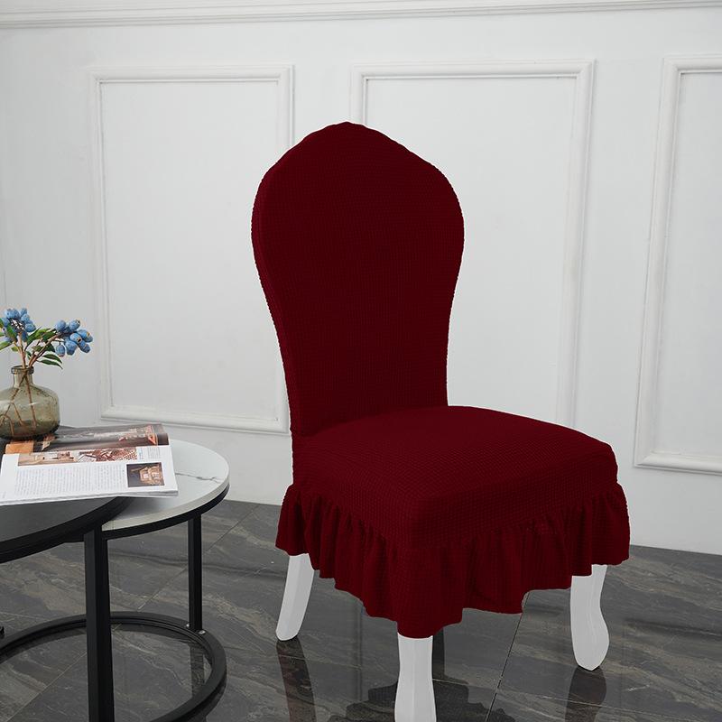 European-Style Skirted Spandex Chair Cover Premium Quality And Comfort Knitted Chair Cover Universal Seat Slipcovers