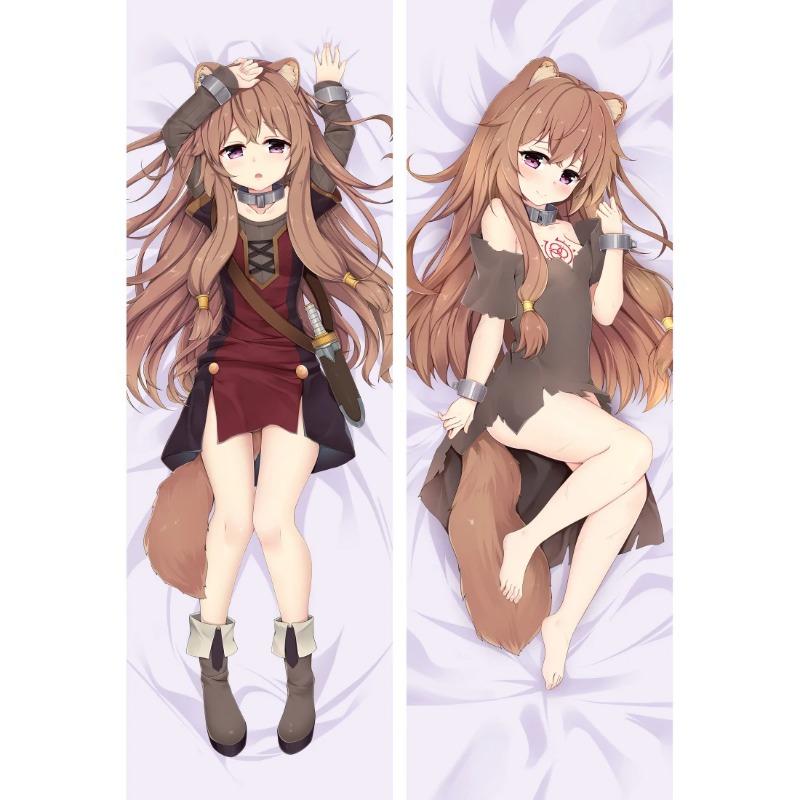The Rising of The Shield Hero Dakimakura Filo Raphtalia Kosekroppsputevar Tegneserie Anime Sengetøypute Kawaii Pute