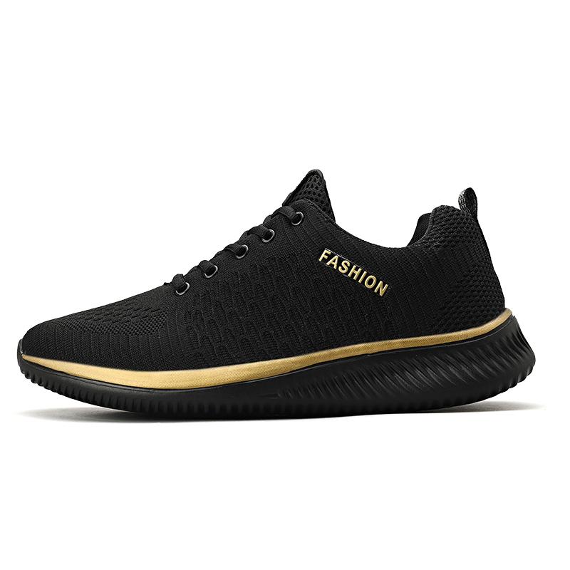 Men Running Walking Knit Shoes Fashion Casual Sneakers Breathable Sport Athletic Gym Lightweight Men Sneakers Casual Shoes