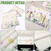 7 Pcs Spring Table Runner and Placemats Tulip Table Runner Placemats Set 72 x 13 Inch Linen Easter Farmhouse Rustic Floral Table Mat for Spring