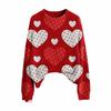 Valentine's Day Heart Long Sleeve Pullover Sweater - European & American Autumn/Winter 2026 Collection