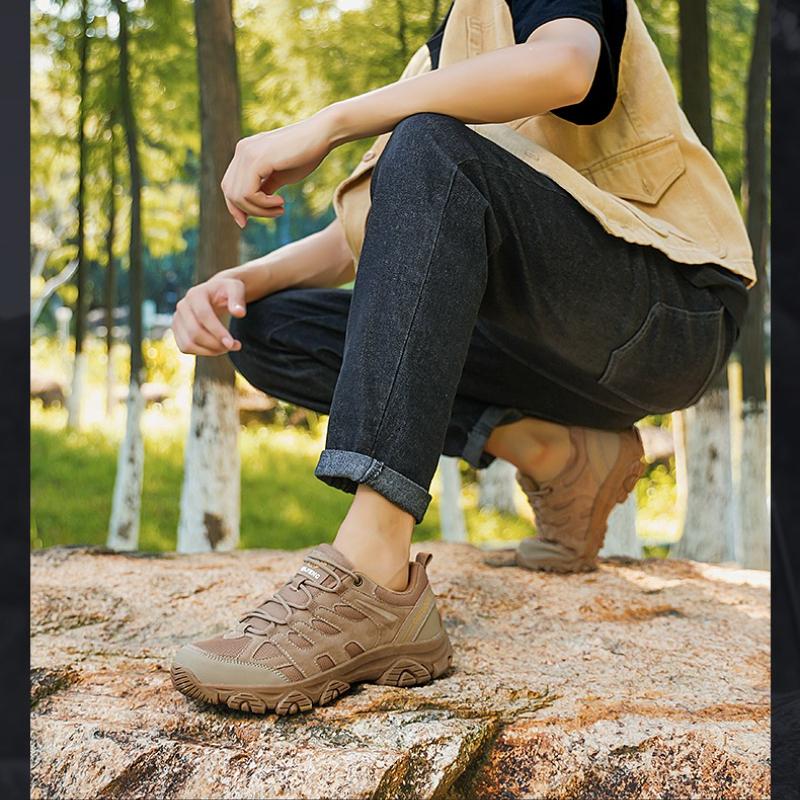 Men Hiking Shoes Outdoor Trail Trekking Mountain Sneakers Non-slip Mesh Breathable Rock Climbing Athletic Sports Shoes Big Size 39-47