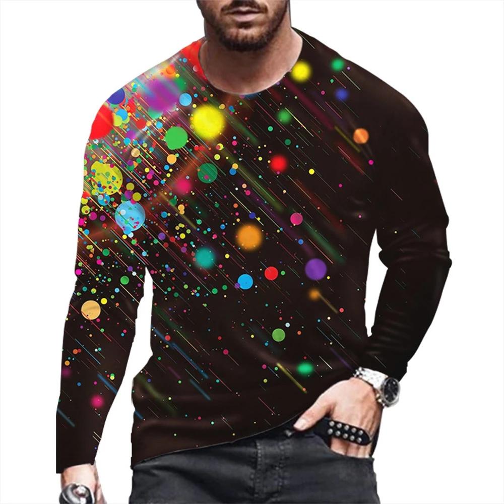 

2024 Новая винтажная 3D-цветочная футболка для мужчин, осенняя, с длинным рукавом и круглым вырезом, повседневные топы в стиле хип-хоп, фитнес-спортивные топы, свободная футболка большого размера 6XL