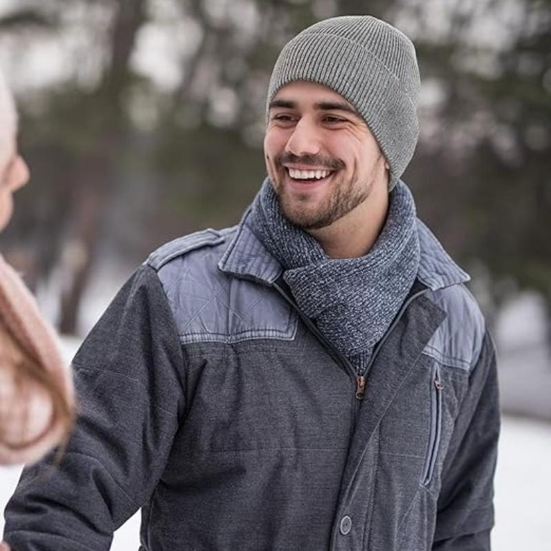 60-65Cm  Big Head Wool Blended Knitted Hats Men Winter Keep Warm Thickened Toand Beanies Large Size Cold Skullies Ski Golf Cap