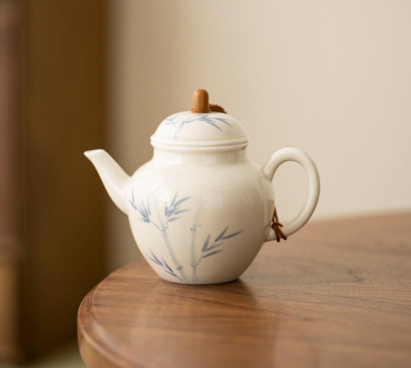 

160 мл чистого бамбукового чайника ручной работы с росписью ручной работы из хурмы, домашний чайник, старинный чайник, принадлежности для чая, принадлежности Ornam