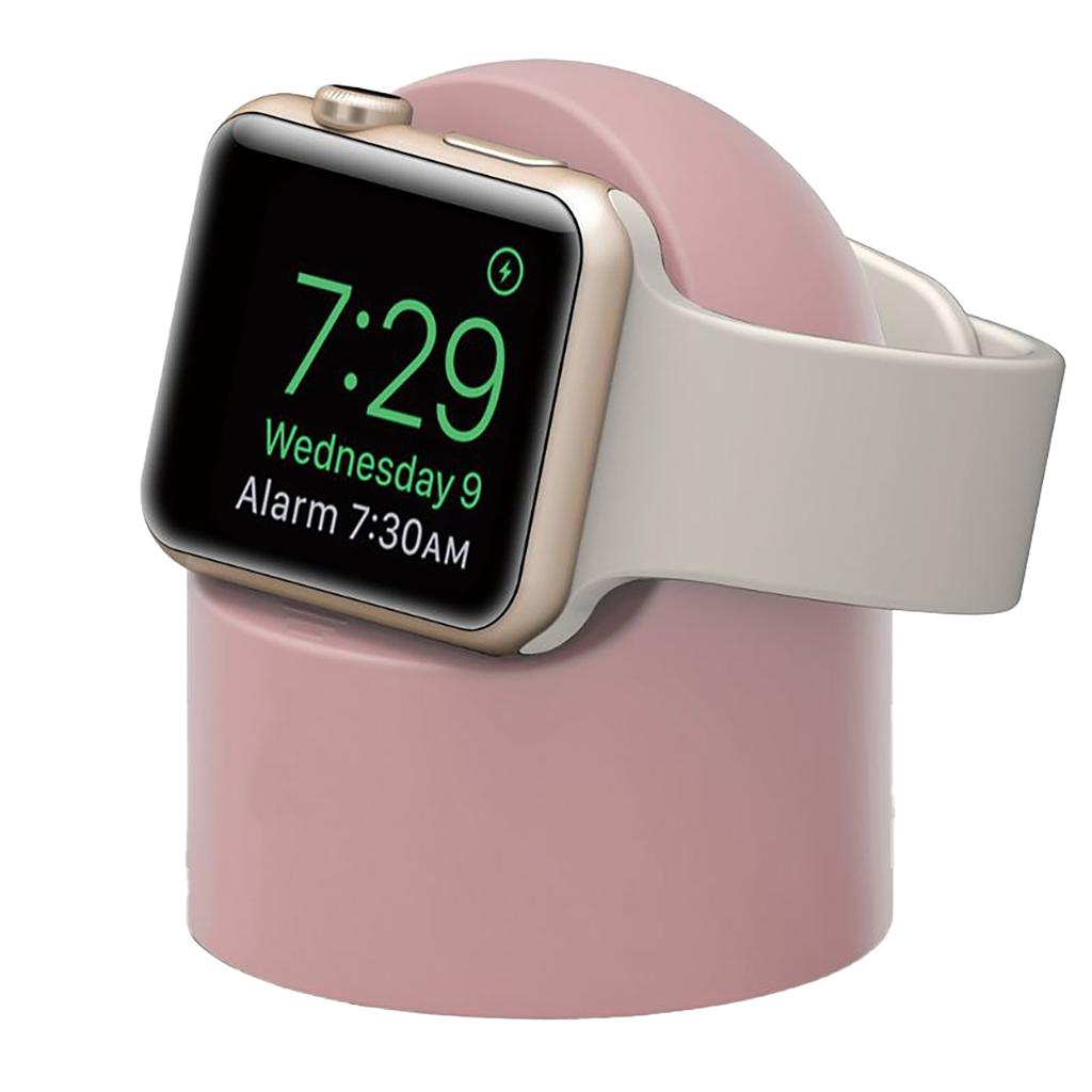 For iWatch Charging Stand Holder Silicone Dock Holder with Nightstand Mode for iWatch Wireless Charger