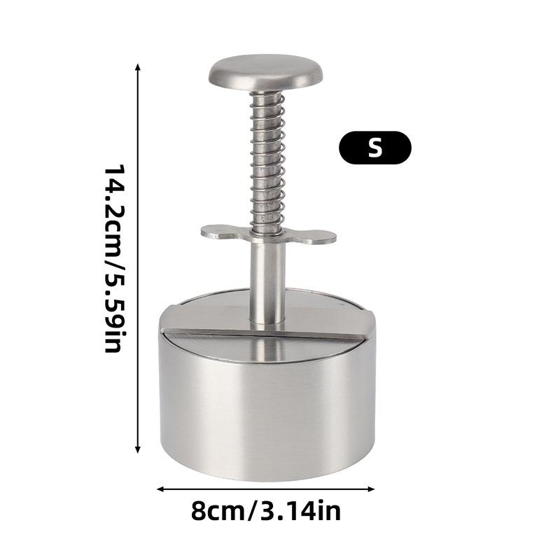 Hamburger Press Manual Non Stick Coating Circular Stainless Steel Meat Patty Press Household Kitchen Hamburger Press Tool
