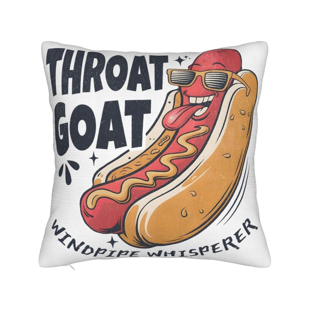 Throat Goat Funny Adult Humor Pillowcase Merch Printed Cushion Cover Decoration Pillow Case Cover Home Multi-Size