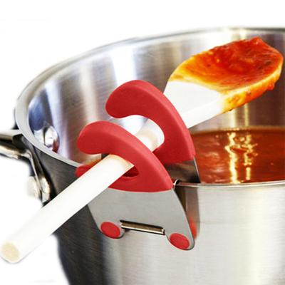 פאן קליפ תפס סיליקון עיתונות נגד החלקה וו תכליתי קל סיר מהדק קבוע אביזרי מטבח כלים ציוד מטבח