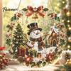 Living Room Holiday Decor Christmas Faux Pearl Art Hanging Ornament Kit, Acrylic Glowing Gift Ideas for Tree Window, DIY Festive Pendant Home Party