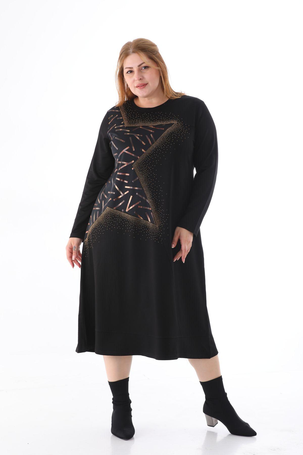 

Women s Big Size Dress Plus Size Black Star Dress 2XL