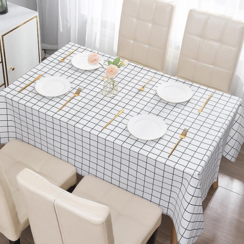 Plaid Waterproof Oil-proof Tablecloth Washable Dust-proof Table Mat Nordic Ins House Tee-table Simple Children Desk New Fashion