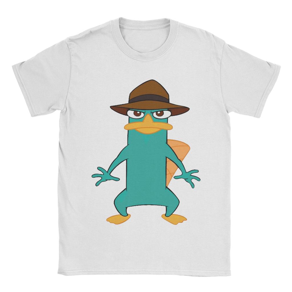 Perry the Platypus Funny Duck TShirts Unisex  Funny Cotton Tee Shirt Crew Neck Short Sleeve T Shirt Original Clothes