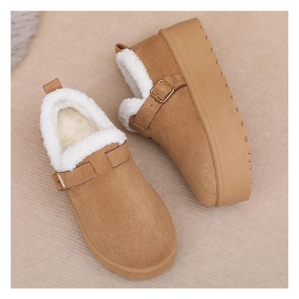 Women's Cotton Shoes with Winter Velvet and Thick Cotton Boots, Women's New Cross-border One Foot Thick Sole Versatile Snow Boots