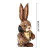 652F Easter Bunny Artificial Straw Rabbit Ornaments for Easter Theme Party Decorations Home Garden Wedding Ornaments Craft