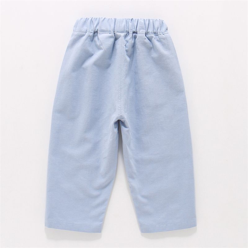 Cotton Boys' Casual Pants Summer New Thin and Versatile Loose Straight Leg Pants