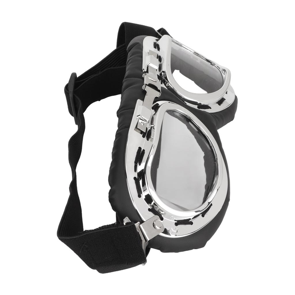 Dog Goggles Dog Eye Protection Sunglasses with Folding Frame and Elastic Strap for Medium Large Dog