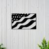 1pc USA Flag Metal Wall Art Black, Flat Silhouette Decorative Sign for Living Room Bedroom Office