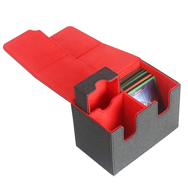 Card Storage Box Card Box Big Case Mezzanine Storage Box Top Side Installation Toys Games Collection Card For Trading Games Toys