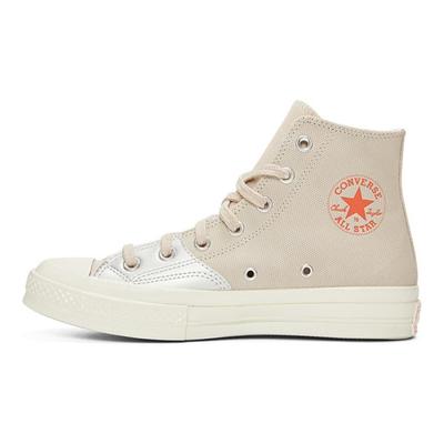 1970s Chuck Taylor All Star Casual Vintage Non-Slip Abrasion Resistant High Top Espadrilles Women's Khaki