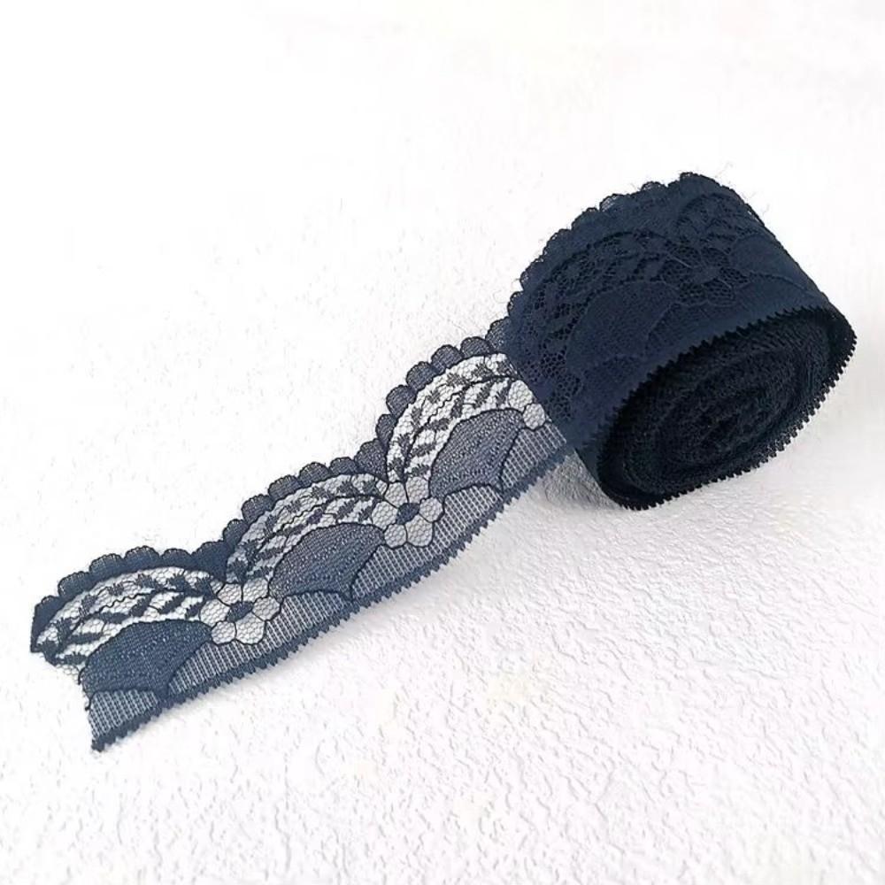 New Mesh Embroidery Lace Ribbon Tape Non-Stretch Unilateral Lace Tape Woven Cotton Flower Lace Trim Curtain Craft