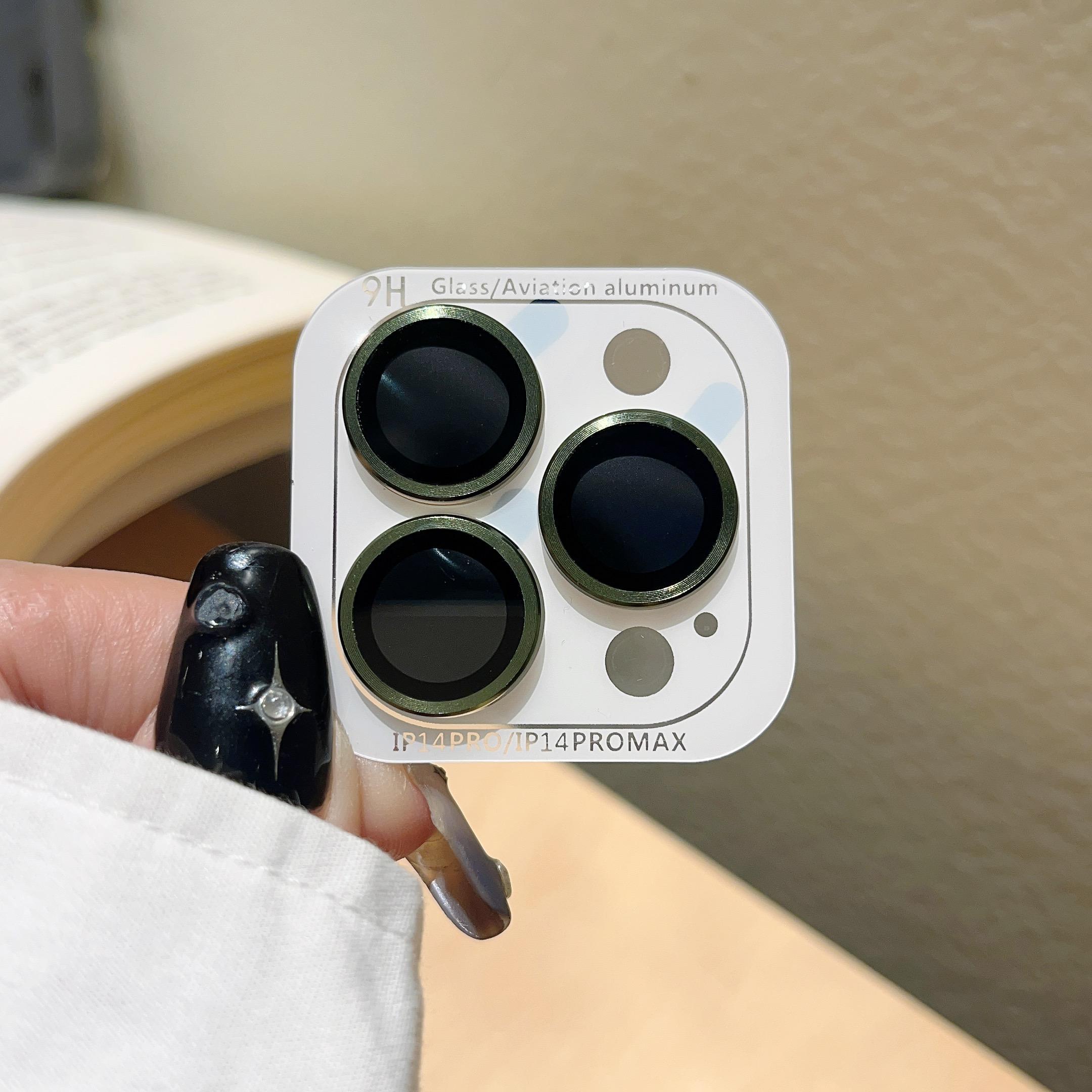 

Lens Metal Ring Tempered Protector 9H Glass Film For iPhone 16 15 14 Plus 13 12 11 Pro Max Screen Full Lens Protective Cover For iPhone 16